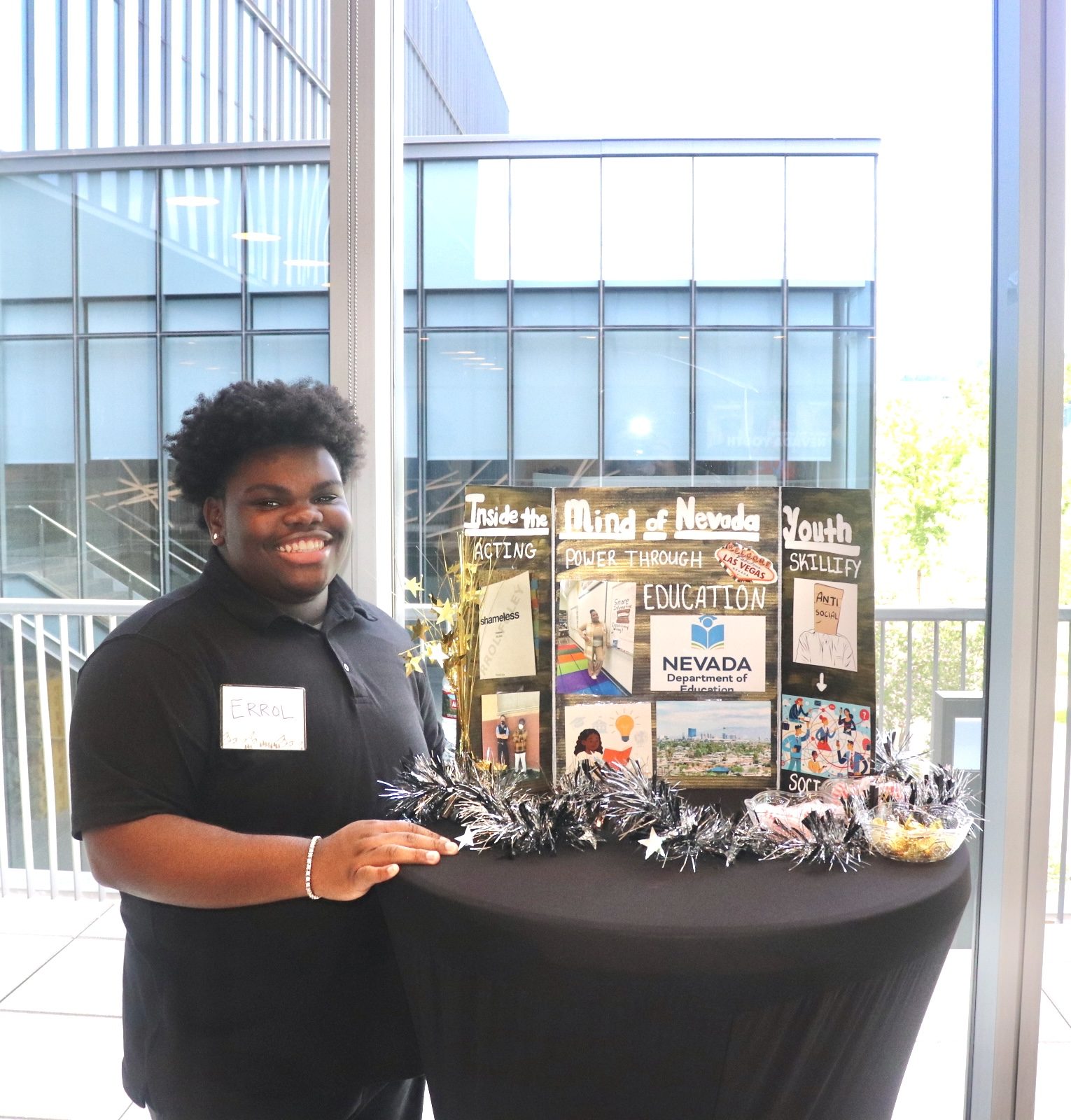 A Nevada student with their showcase project